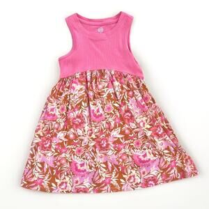 Wonder Nation Pink Floral Dress 5T